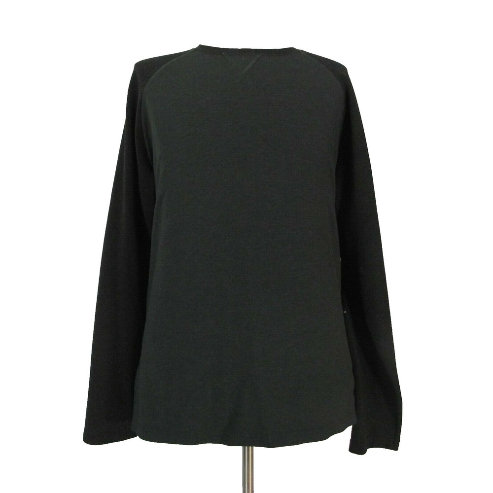 Orvis Sweater Shirt Men Large Green Black Pullover Raglan Outdoor Comfort L